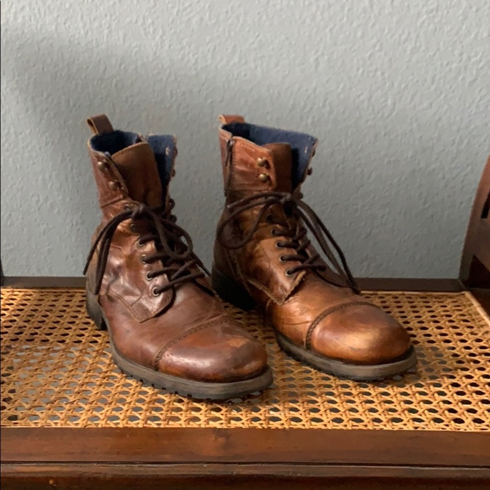 Leather Combat Boots